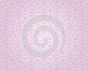 Floral Pink vector wallpaper trendy fashion mandala design wedding background