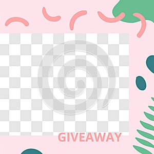 Floral post. Garden flora giveaway social media post template