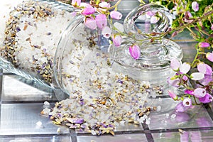 Floral potpourri with a fresh aromatic scent photo