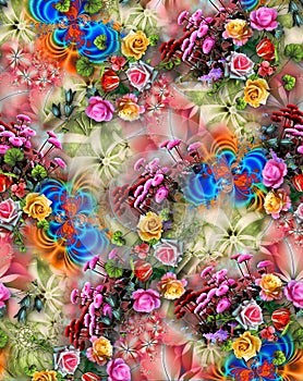 Floral Print Allover Digital Design