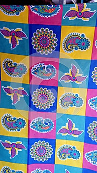 Floral printed bed sheet