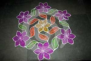 Floral Rangoli Design