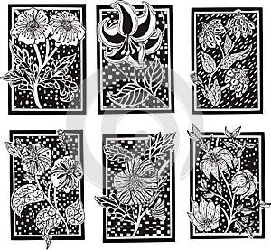 Floral rectangle patterns