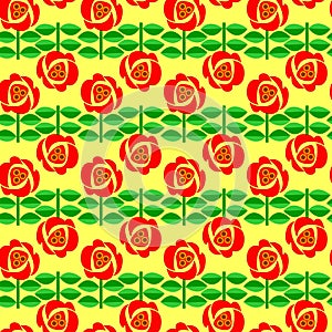 A floral retro seamless pattern.