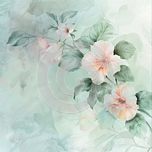 floral romantic soft mood for background, AIGENERATED