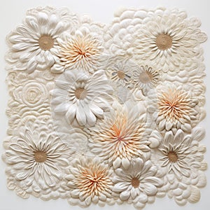 Floral Sculpture Inspired By Jane Newland: Texture-rich Canvases And Relief Art