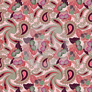 Floral seamless background. Abstract flourish pattern