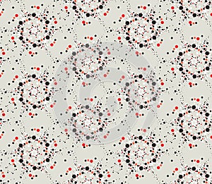 Floral seamless background. Abstract grey and whit