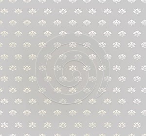 Floral seamless background. Abstract grey and white floral geometric Seamless Texture