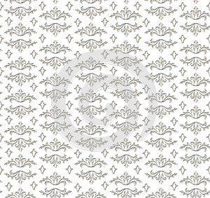 Floral seamless background. Abstract grey and white floral geometric Seamless Texture