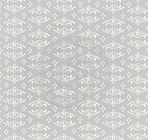 Floral seamless background. Abstract grey and white floral geometric Seamless Texture