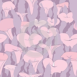 Floral seamless background with flower cal