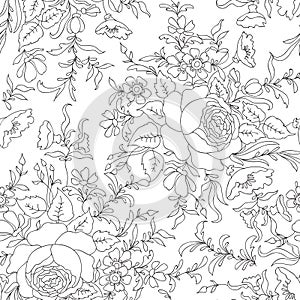 Floral seamless background. flower pattern. Flourish wallpaper