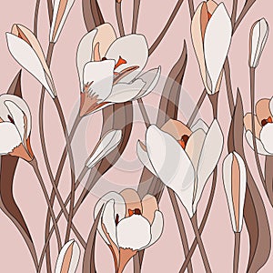 Floral seamless background. gentle flower pattern.