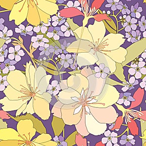 Floral seamless background. gentle flower pattern.