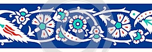 Floral Seamless Iznik Border