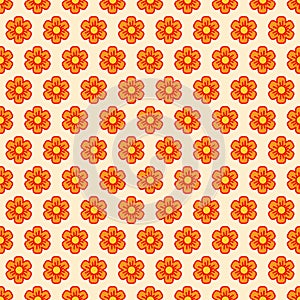 Floral seamless pattern in abstract style vector illustration white