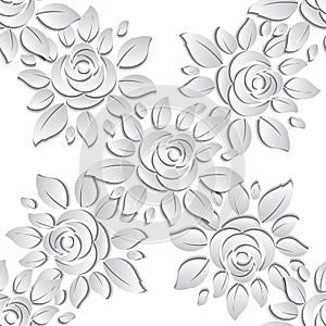 Floral Seamless Pattern Background.