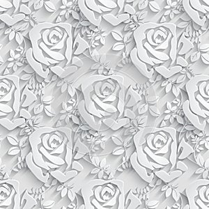 Floral Seamless Pattern Background.