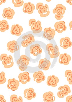 Floral seamless pattern background with roses and leaves