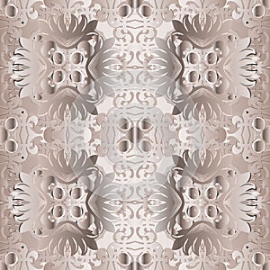 Floral seamless pattern. Baroque style ornamental vector backgro