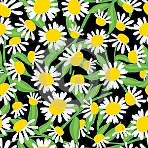 Floral seamless pattern with beautiful flowers, hand-drawing. Vector illustration