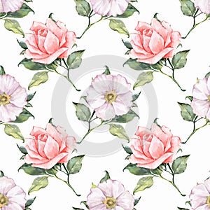 Floral seamless pattern with beautiful roses 1