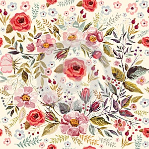 Floral seamless pattern photo