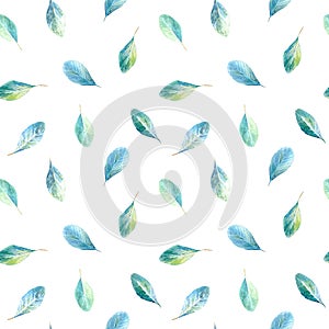 Floral seamless pattern.Eucalyptus branches.Image for fabric, paper and other printing and web projects. photo