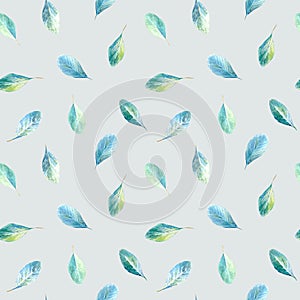 Floral seamless pattern.Eucalyptus branches.Image for fabric, paper and other printing and web projects. photo