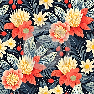 floral seamless pattern for fashionable modern wallpapers