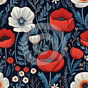 floral seamless pattern for fashionable modern wallpapers