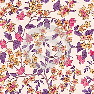 Floral seamless pattern. Flower background.