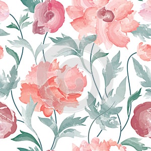 Floral seamless pattern Flower background. Floral tile ornament