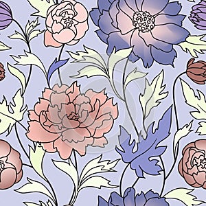 Floral seamless pattern Flower background. Floral tile ornament