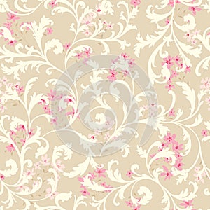 Floral seamless pattern. Flower background. Flourish garden texture