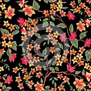 Floral seamless pattern. Flower background.