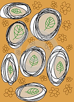 Floral seamless pattern illustration hand draw. Tropical flower pattern.Floral seamless pattern