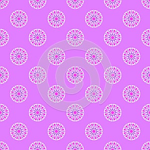 Floral pattern on the light purple background