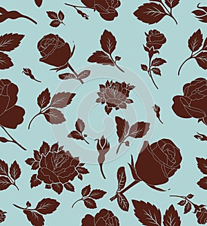 Floral seamless pattern with rose, wallpaper