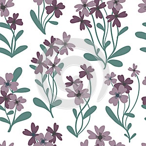 Floral seamless pattern. Simple spring or summer graphic design