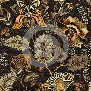 Nahtlos Muster Texturen Wirkung. indisch. Vektor dekorativ Blumen a. ethnisch Stil. 