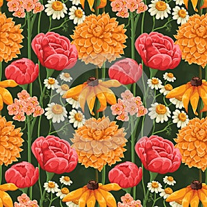 Floral seamless patterns