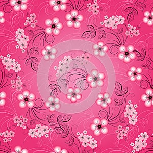 Floral seamless spring pattern