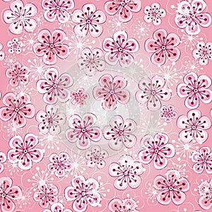 Floral seamless spring pattern