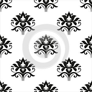 Floral Seamless Vector Pattern With Leaves
