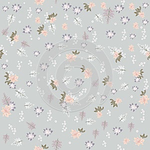 Floral seamless vintage pattern. Rose background with soft colour