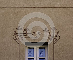 Floral serigraph by the window