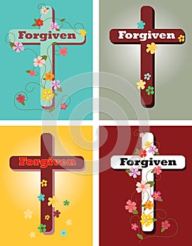 Floral set of crosses, Forgiven