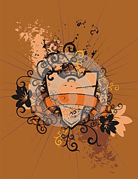 Floral shield background